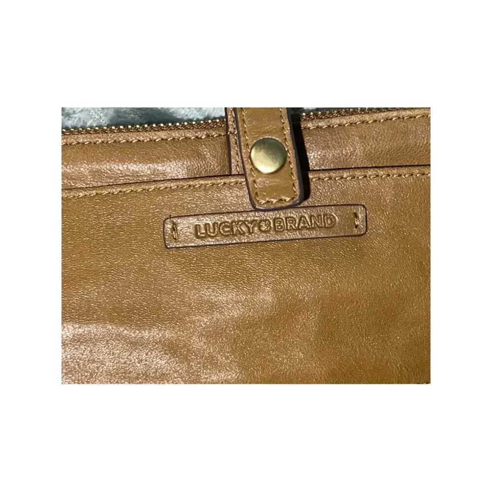 Lucky Brand Koda Leather Wallet Topanga Tan NWT Boho minimalist staple capsule